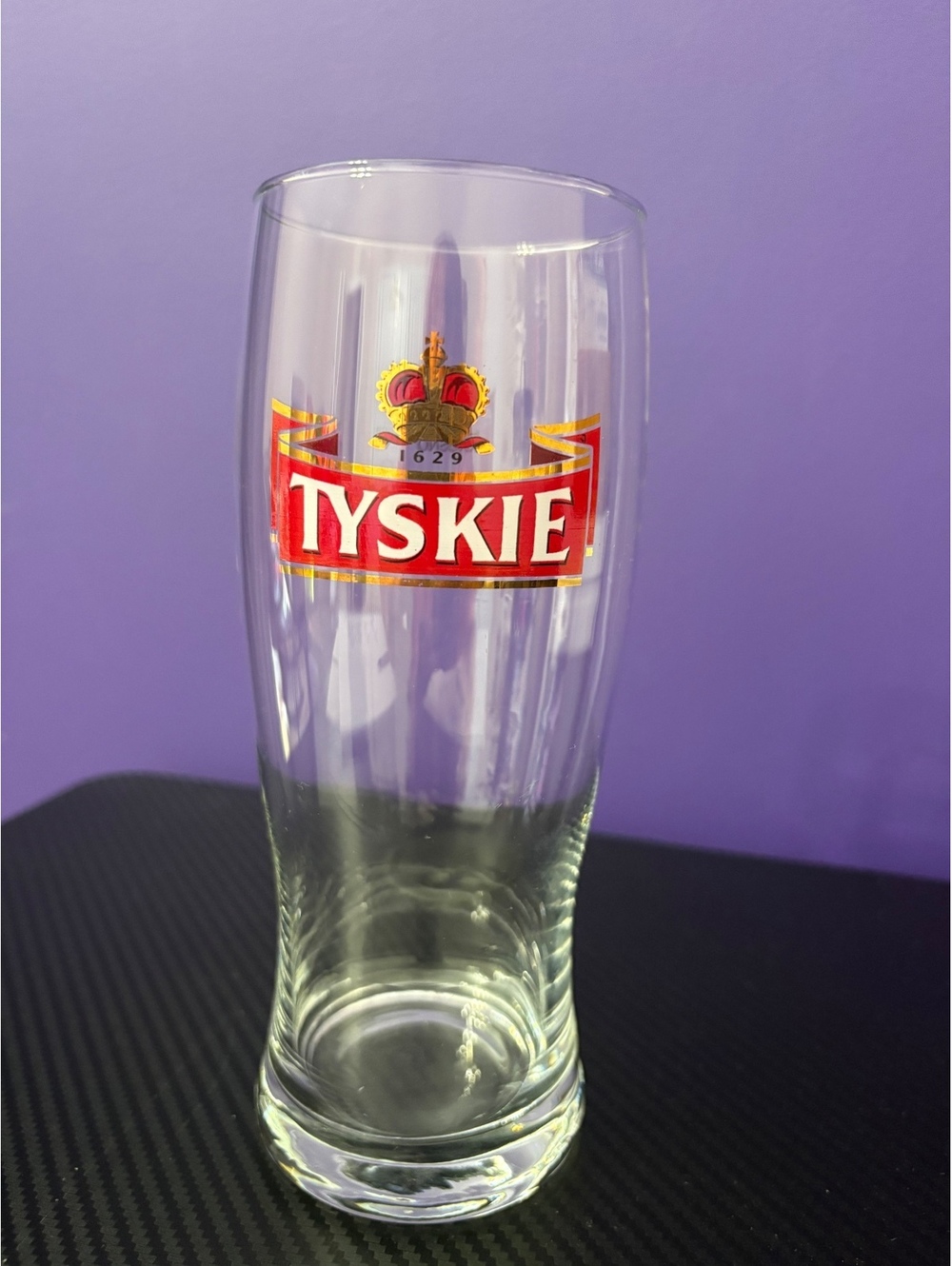 Tyskie One Pint/0.5 Liter Beer Glass by Krosno Glass